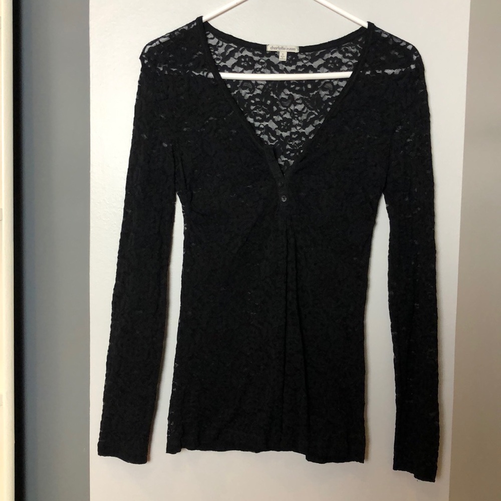 Black lace top